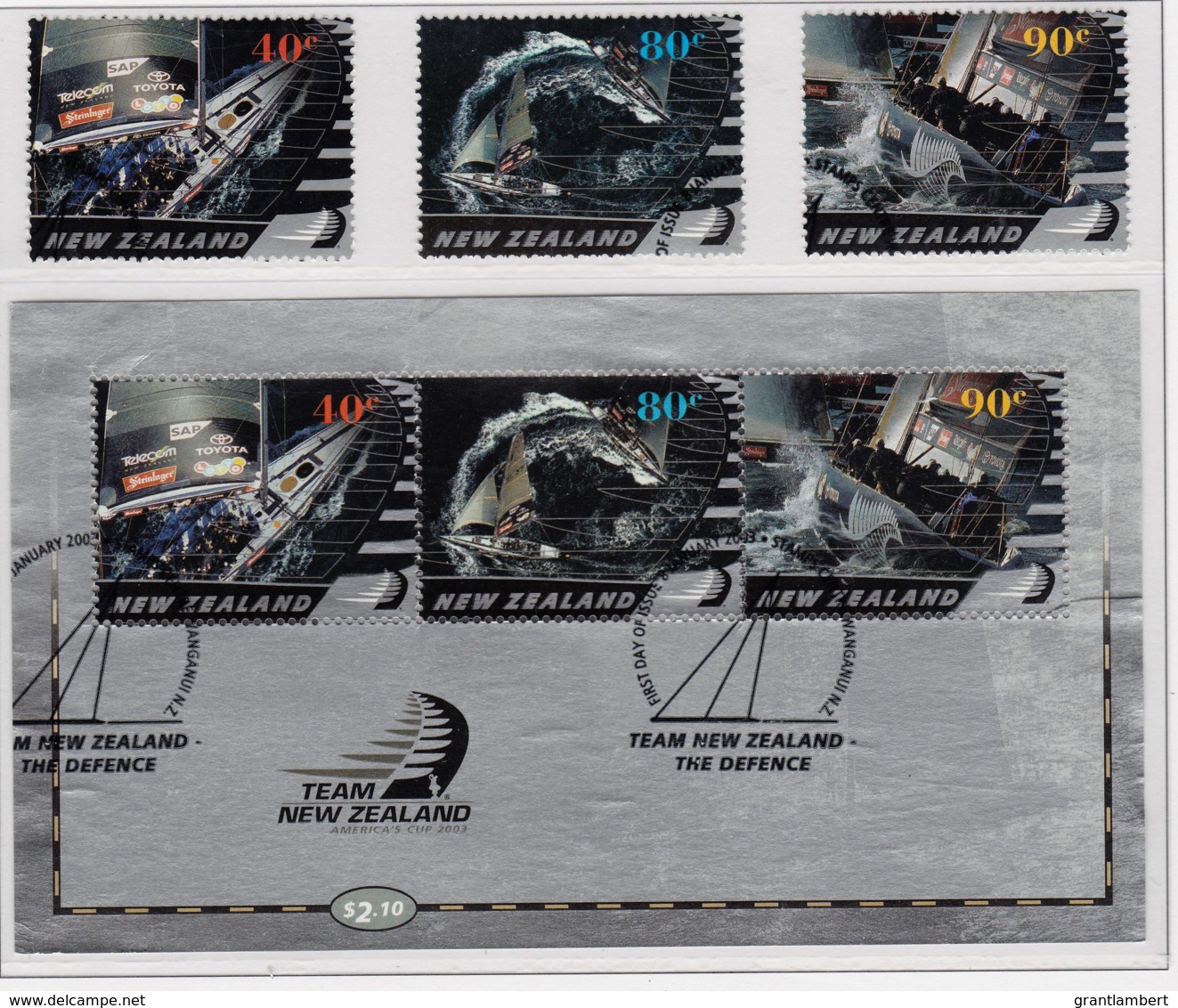 New Zealand 2003 America's Cup - The Defence Set Of 3 + Minisheet Used - Used Stamps