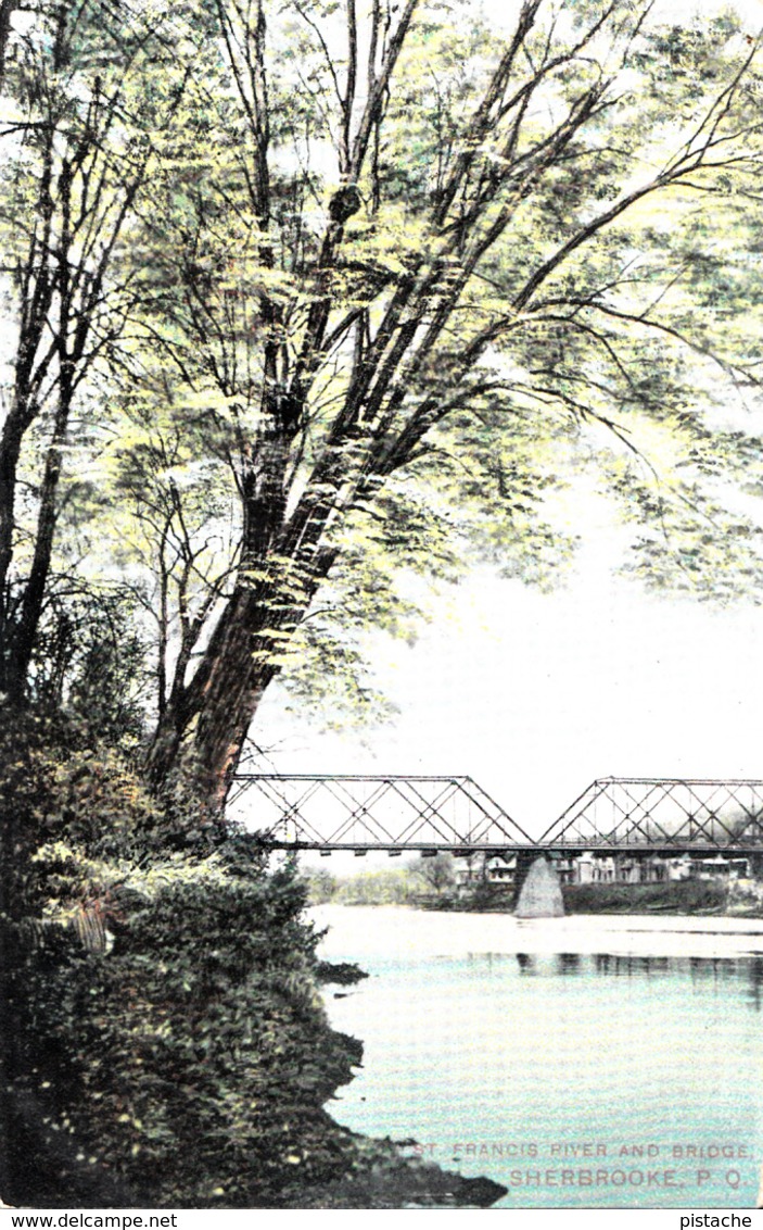 Sherbrooke Québec - St. Francis River & Bridge - 2 Scans - Sherbrooke