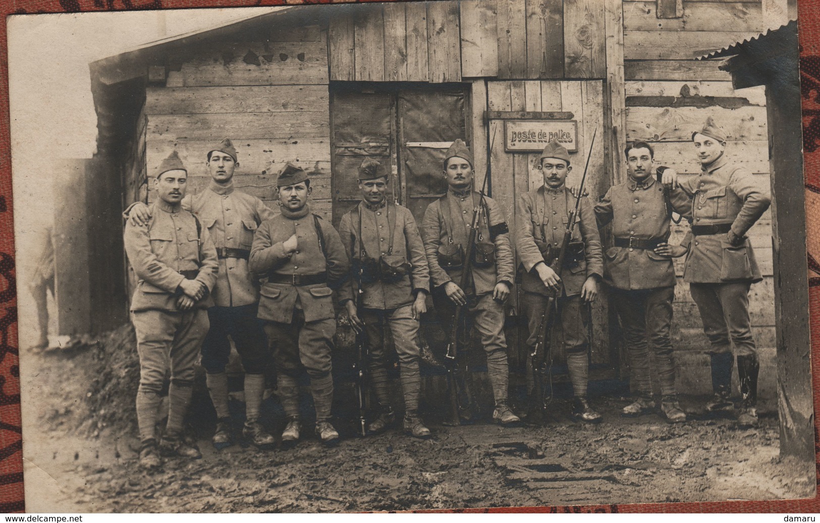 Carte Photo 91e  De Ligne Mézières Insigne Métallique Sur Calot Vers 1918 - 1914-18