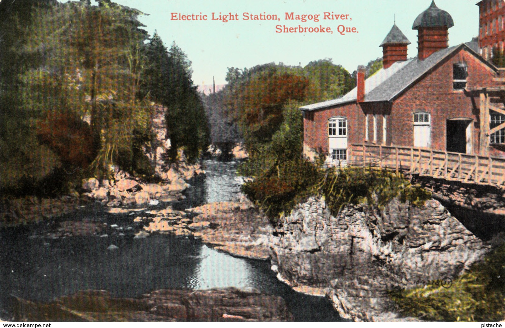 Sherbrooke Québec - Electric Light Station - Electricity Électricité Power - Written 1913 - 2 Scans - Sherbrooke