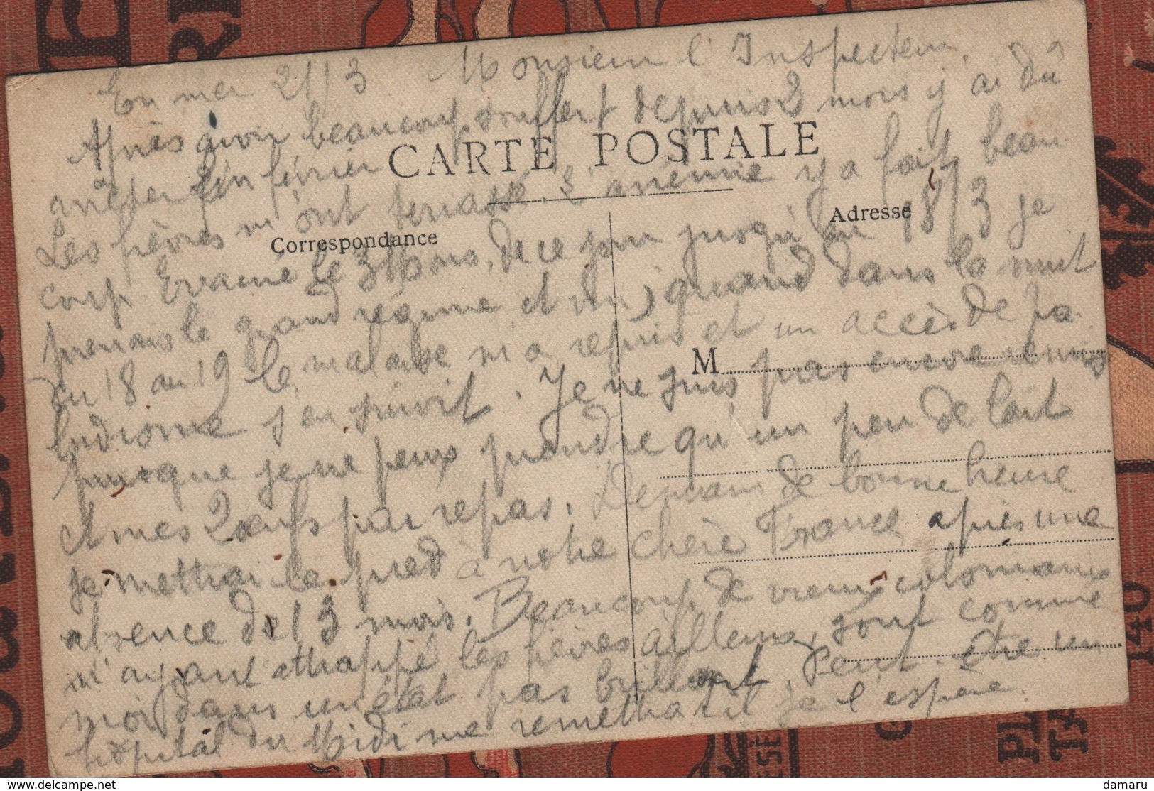 Carte Photo Navire Bateau Hopital " Asie" Avec Texte - 1914-18