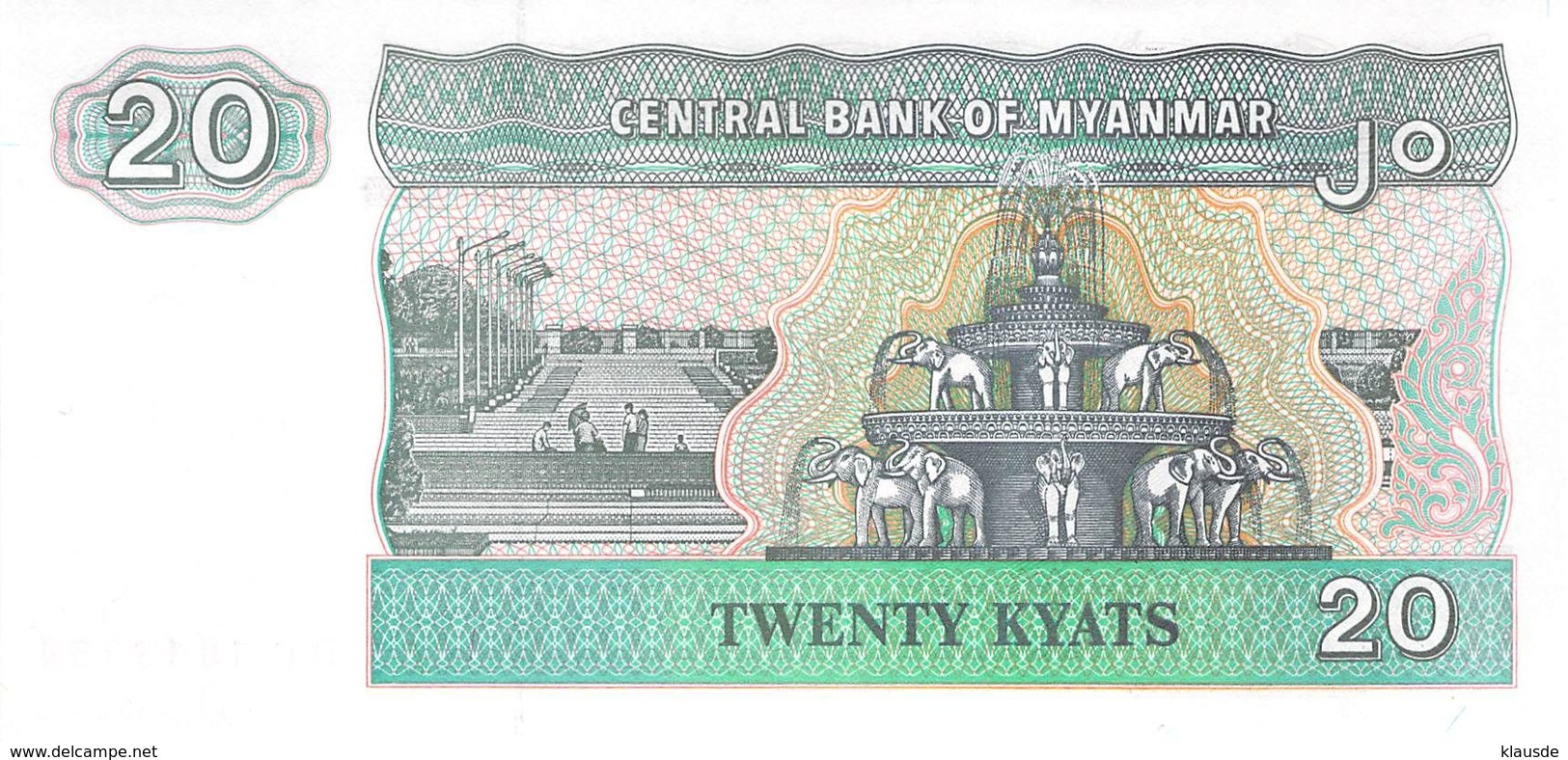 20 Kyats Myanmar UNC - Myanmar