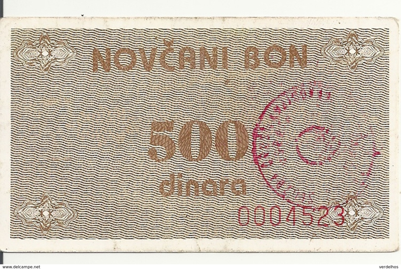 BOSNIE HERZEGOVINE 500 DINARA ND1992 VF P 49 - Bosnie-Herzegovine