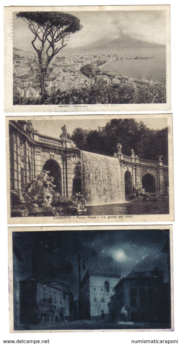 Caserta 1935 + Napoli 1935 + Firenze 1937 Lotto Di 3 Cartoline  VIAGGIATE   ( Conservazione Come Da Scan  ) C.1687 - Caserta