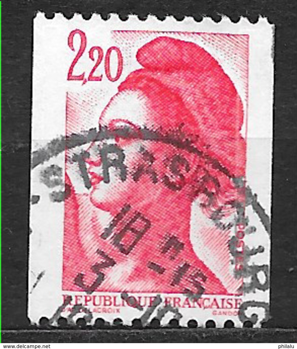 FRANCE  2379  Liberté De GANDON Delacroix Roulette 2.20 Rouge - Used Stamps