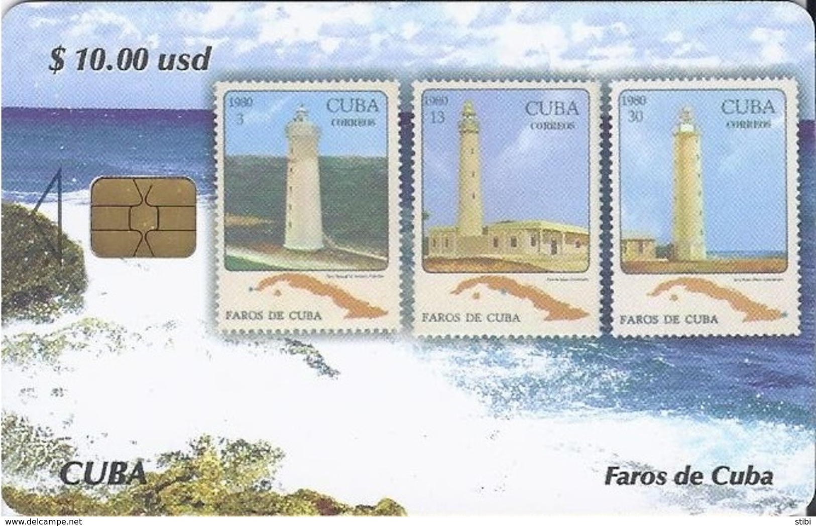 CUBA - FAROS DE CUBA 3 - LIGHTHOUSE - STAMP - Cuba