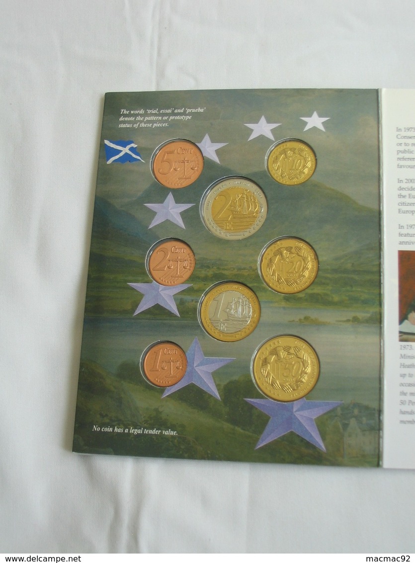 Coffret FDC Euro Patterns Set - Euro Prove - UNITED KINGDOM  - SCOTLAND 2003    **** EN ACHAT IMMEDIAT **** - Essais Privés / Non-officiels