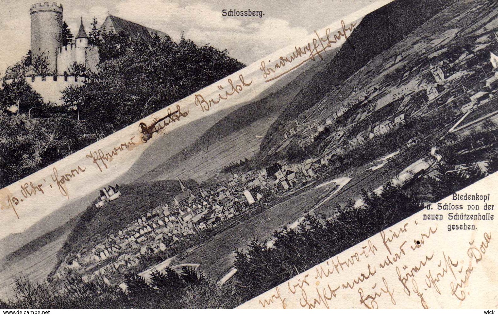 AK Biedenkopf Von Der Neuen Schützenhalle Gesehen Mit Schlossberg - Selten 1905   -rar !!! - Biedenkopf
