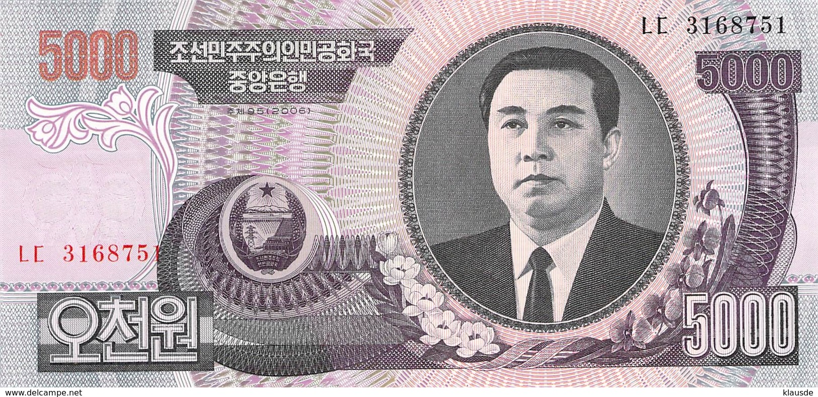 5000 Wong Nordkorea 2006 - Korea (Nord-)