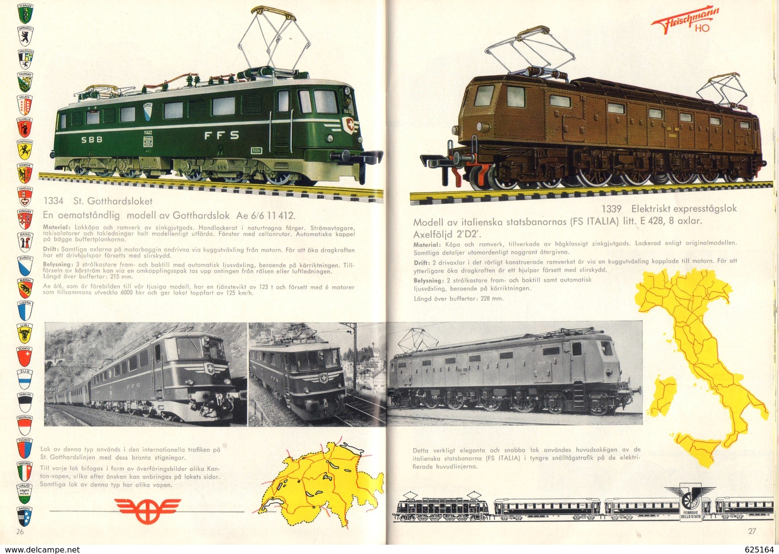 Catalogue FLEISCHMANN 1962-63 Trains Miniatures électriques  à L'échelle HO - Machines à Vapeur -en Suédois - Unclassified