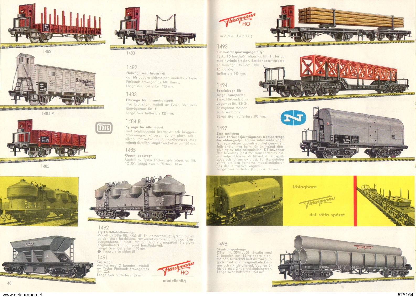 Catalogue FLEISCHMANN 1962-63 Trains Miniatures électriques  à L'échelle HO - Machines à Vapeur -en Suédois - Non Classés