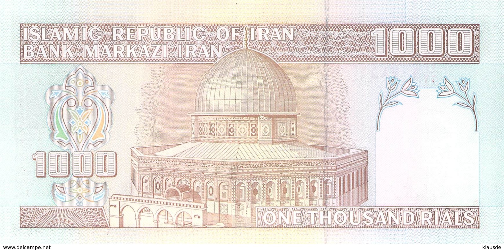 1000 Rial Islamic Republick Of Iran - Iran