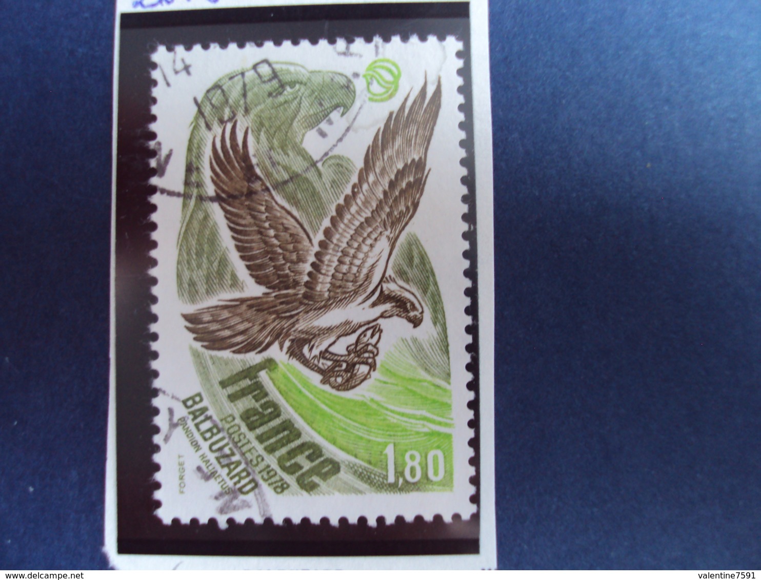 1978-timbre Oblitéré N°  2018   " Oiseaux, Balbuzard     "     0.30 - Oblitérés