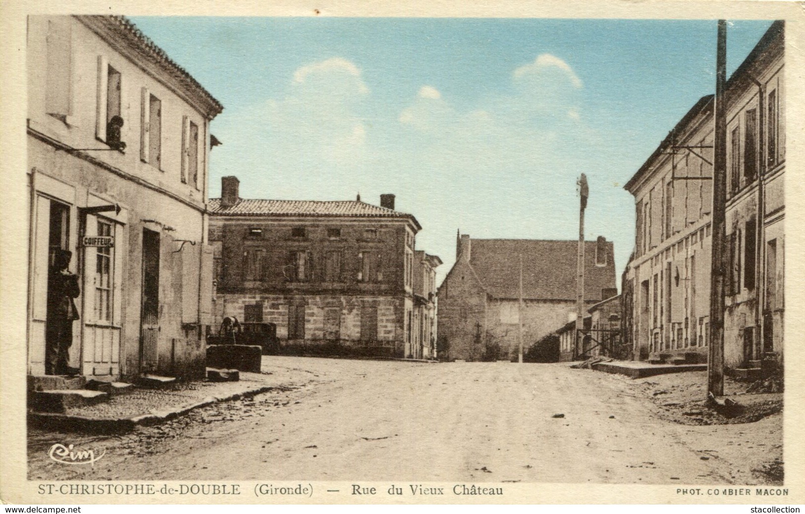 PEU COMMUNE ! ST SAINT CHRISTOPHE DE DOUBLE COMMERCE COIFFEUR RUE VIEUX CHATEAU GIRONDE LES EGLISOTTES LA ROCHE CHALAIS - Autres & Non Classés