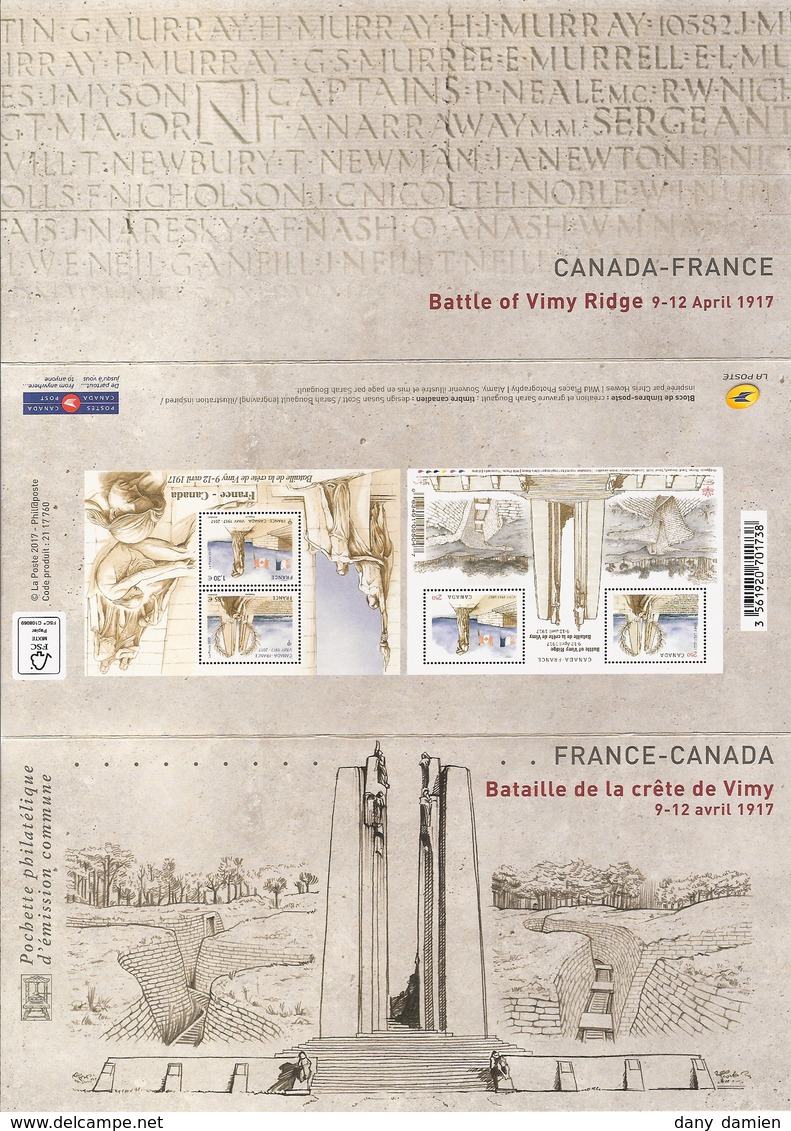 Canada - Bloc Feuillet Y&T N° F3343 (2017) – Battle Of Vimy Ridge (9-12 April 1917) - Blocs-feuillets