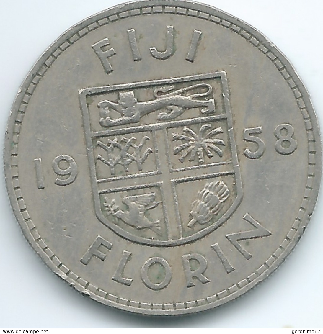 Fiji - Elizabeth II - 1958 - Florin - KM24 - Fiji