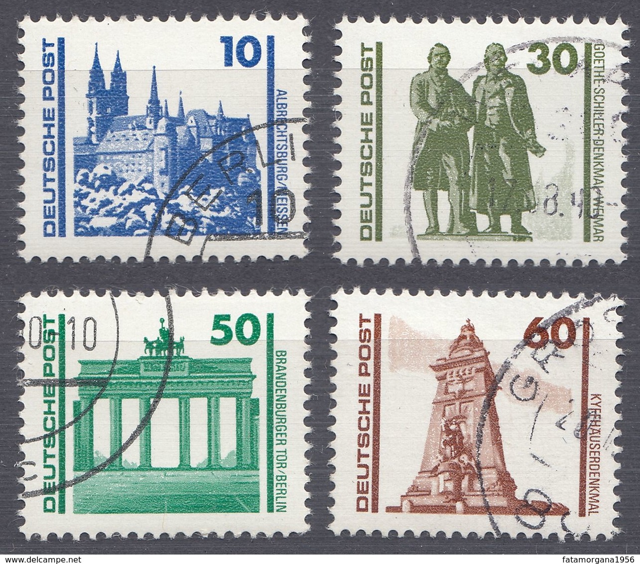 GERMANIA DDR 1990 - Lotto 4 Valori Obliterati: Yvert 2947/2950. - Usati