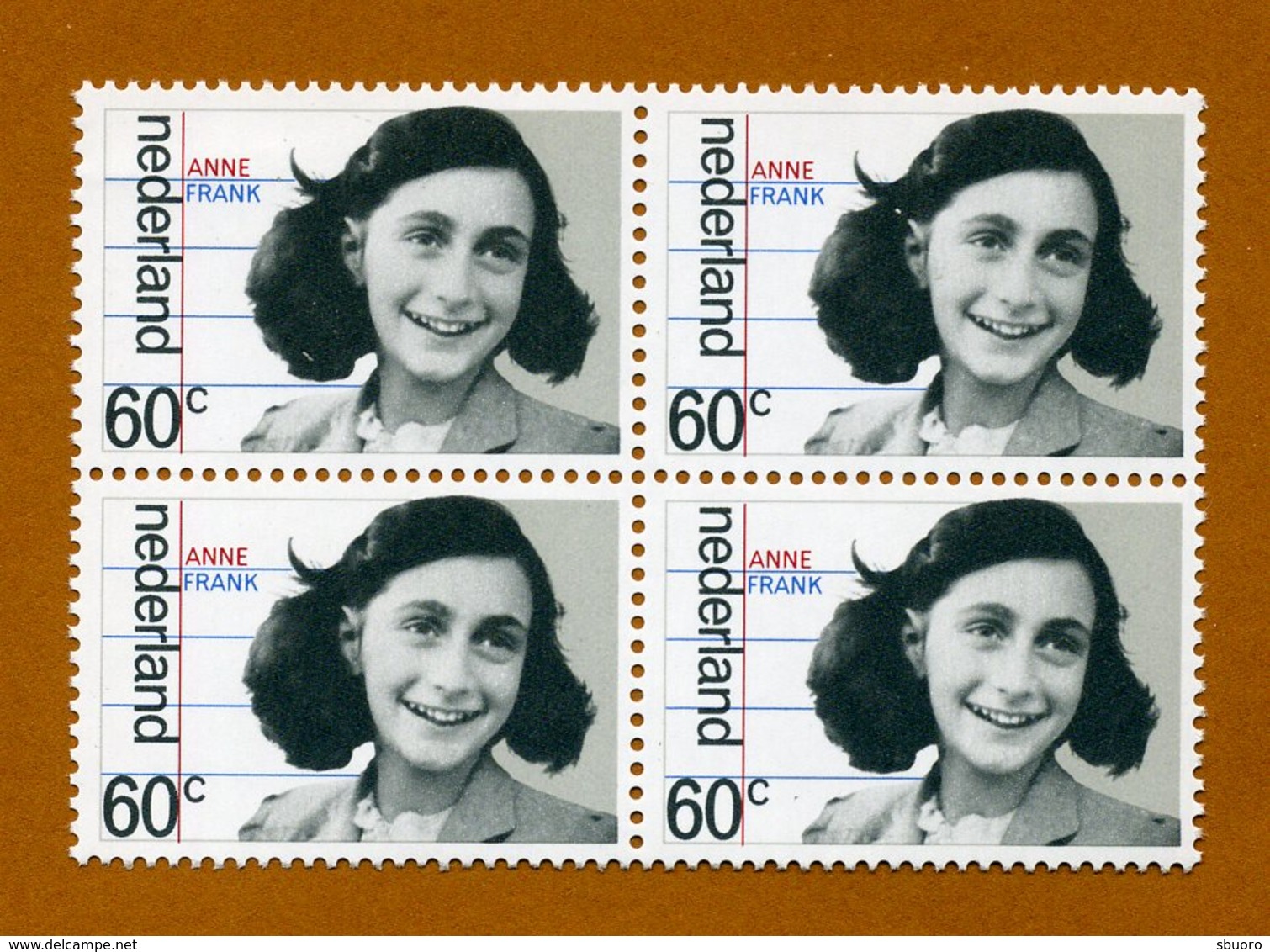 Anne Frank - Nederland Netherlands Pays-Bas - Mint Block Of 4 Stamps. Bloc De 4 Timbres Neufs. 4 Postfrisch Briefmarken - Altri & Non Classificati