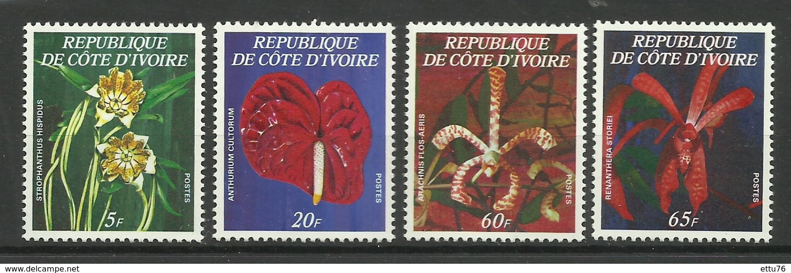 IVORY COAST COTE D' IVOIRE  1978  FLOWERS,ORCHIDS  SET  MNH - Autres & Non Classés