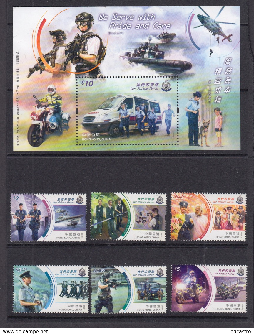 7.- HONG KONG 2019  Our Police Force - Unused Stamps
