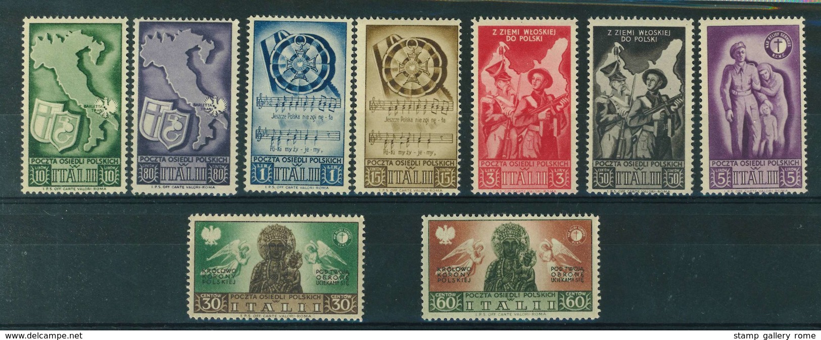 CORPO POLACCO - ANNO 1946 - SERIE SASS. 18/26 NUOVA MNH ** - SOCCORSO DI GUERRA - 1946-47 Corpo Polacco