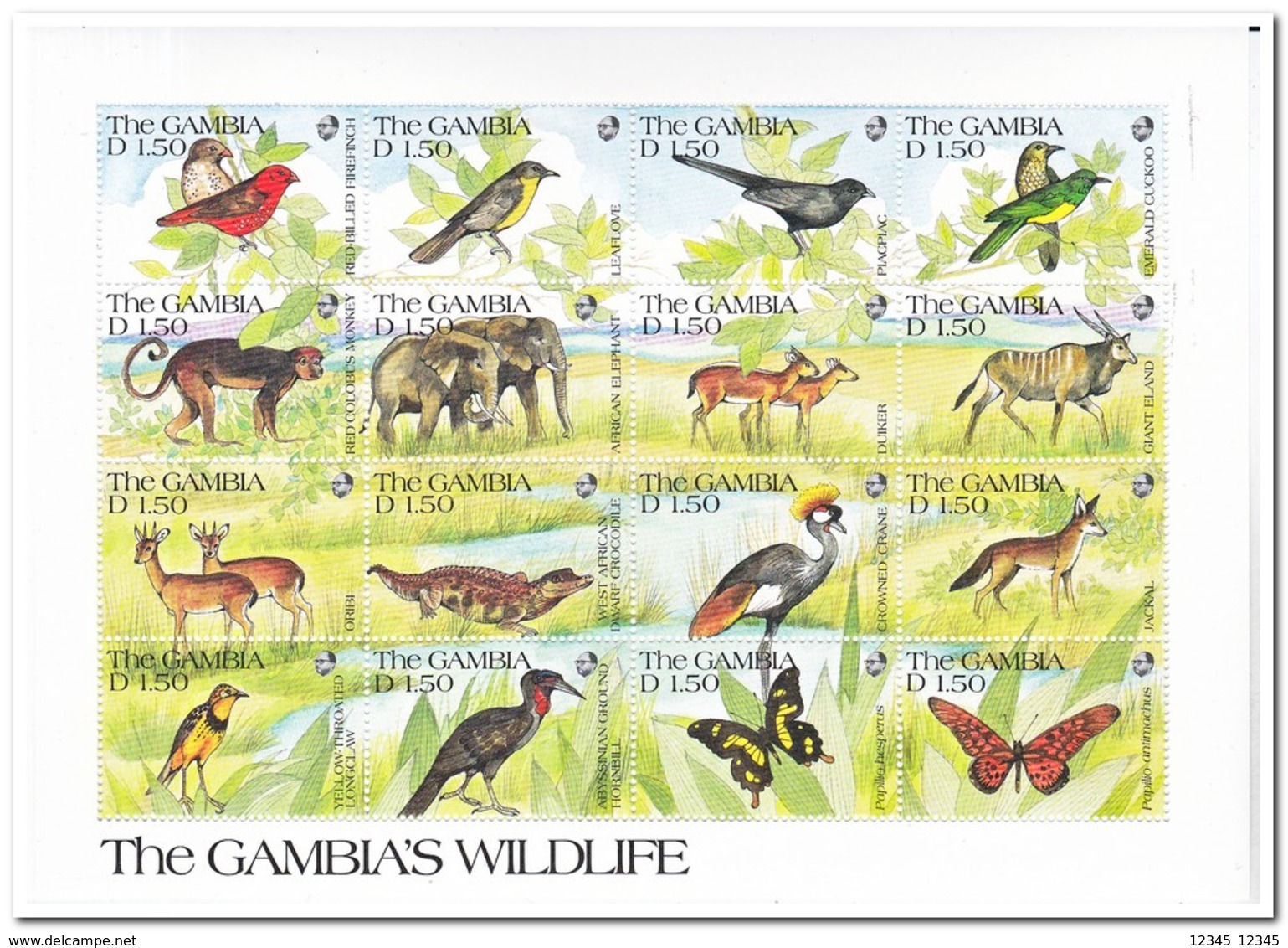 Gambia 1991, Postfris MNH, Animals - Gambia (1965-...)