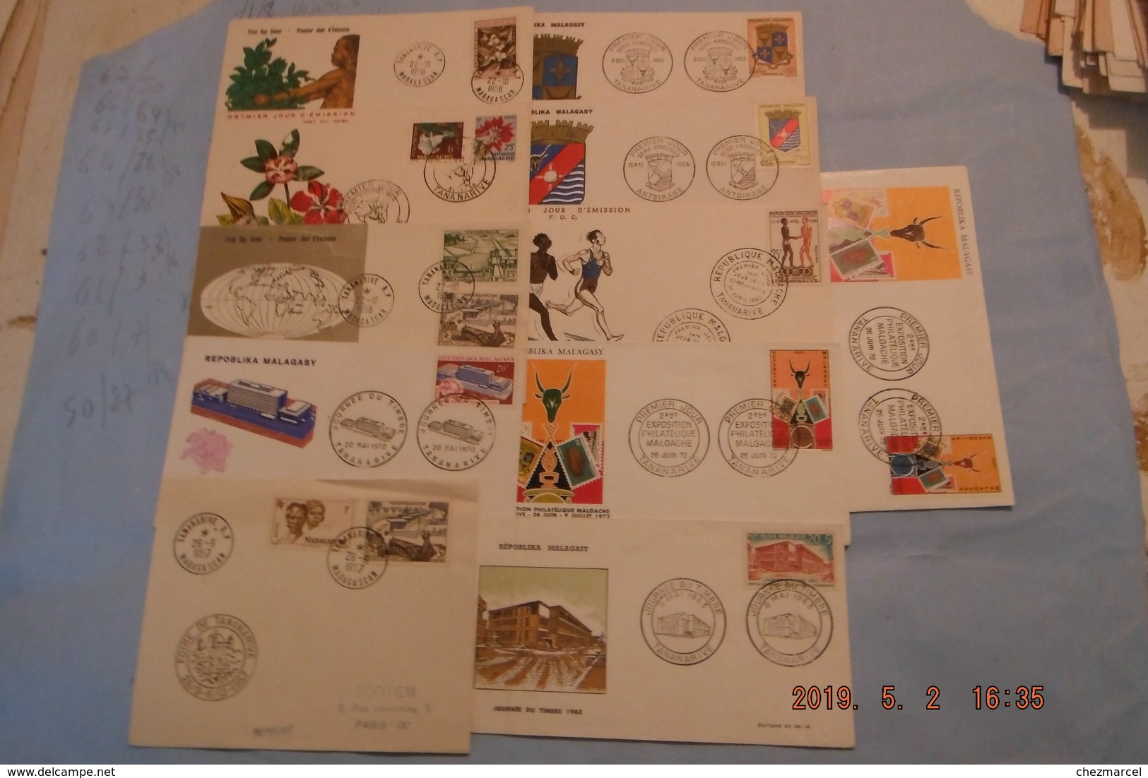 Lot +150 Fdc Afrique +cartes -maximum +lettres ....mali Cameroun Tchad Mauritanie Dahomey Et Autres 36scans - Collections (without Album)