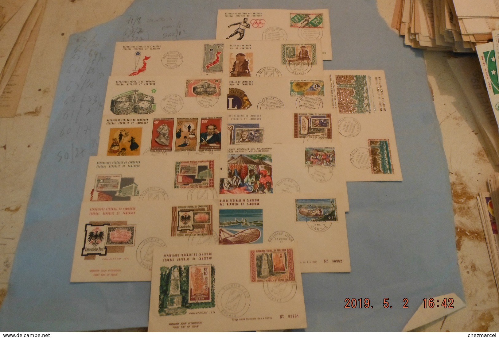 lot +150 fdc afrique +cartes -maximum +lettres ....mali cameroun tchad mauritanie dahomey et autres 36scans