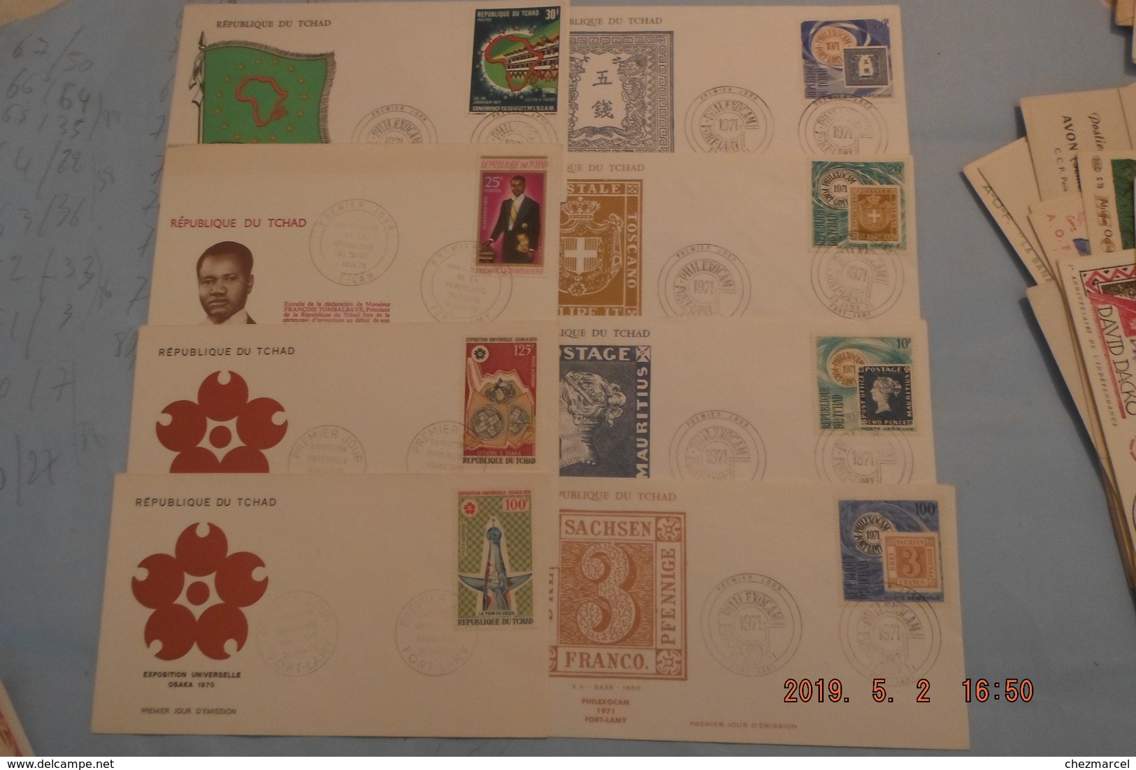 lot +150 fdc afrique +cartes -maximum +lettres ....mali cameroun tchad mauritanie dahomey et autres 36scans