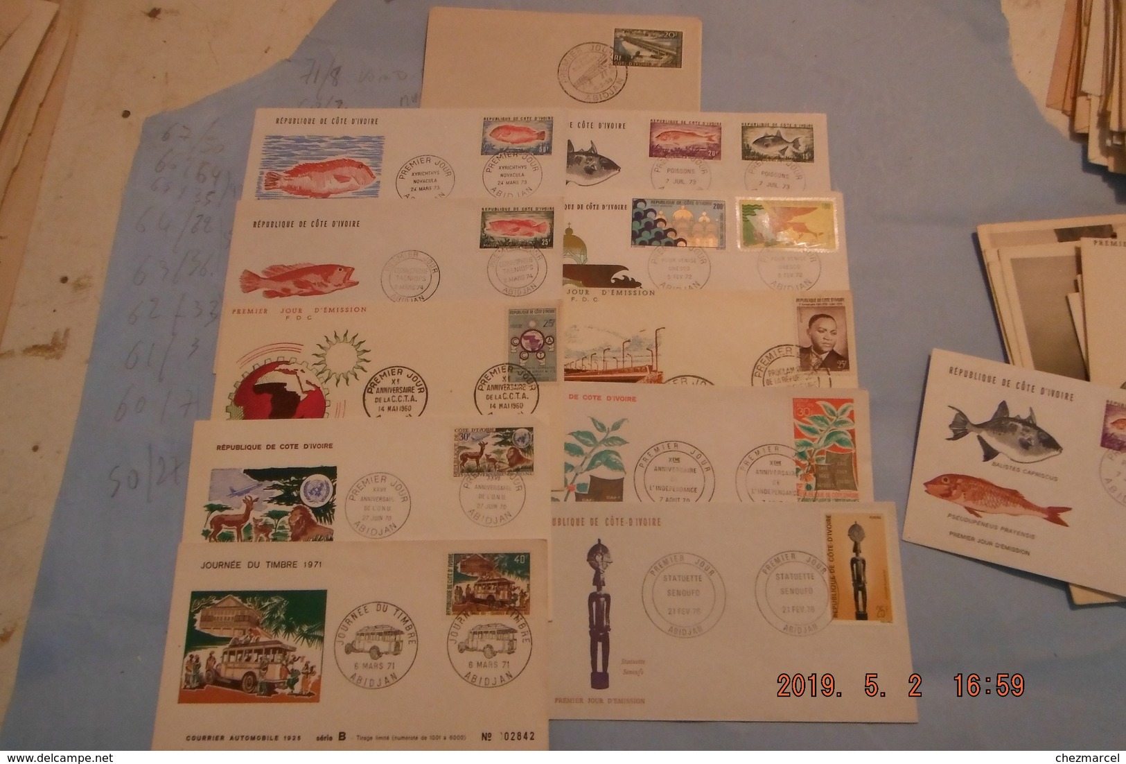 lot +150 fdc afrique +cartes -maximum +lettres ....mali cameroun tchad mauritanie dahomey et autres 36scans