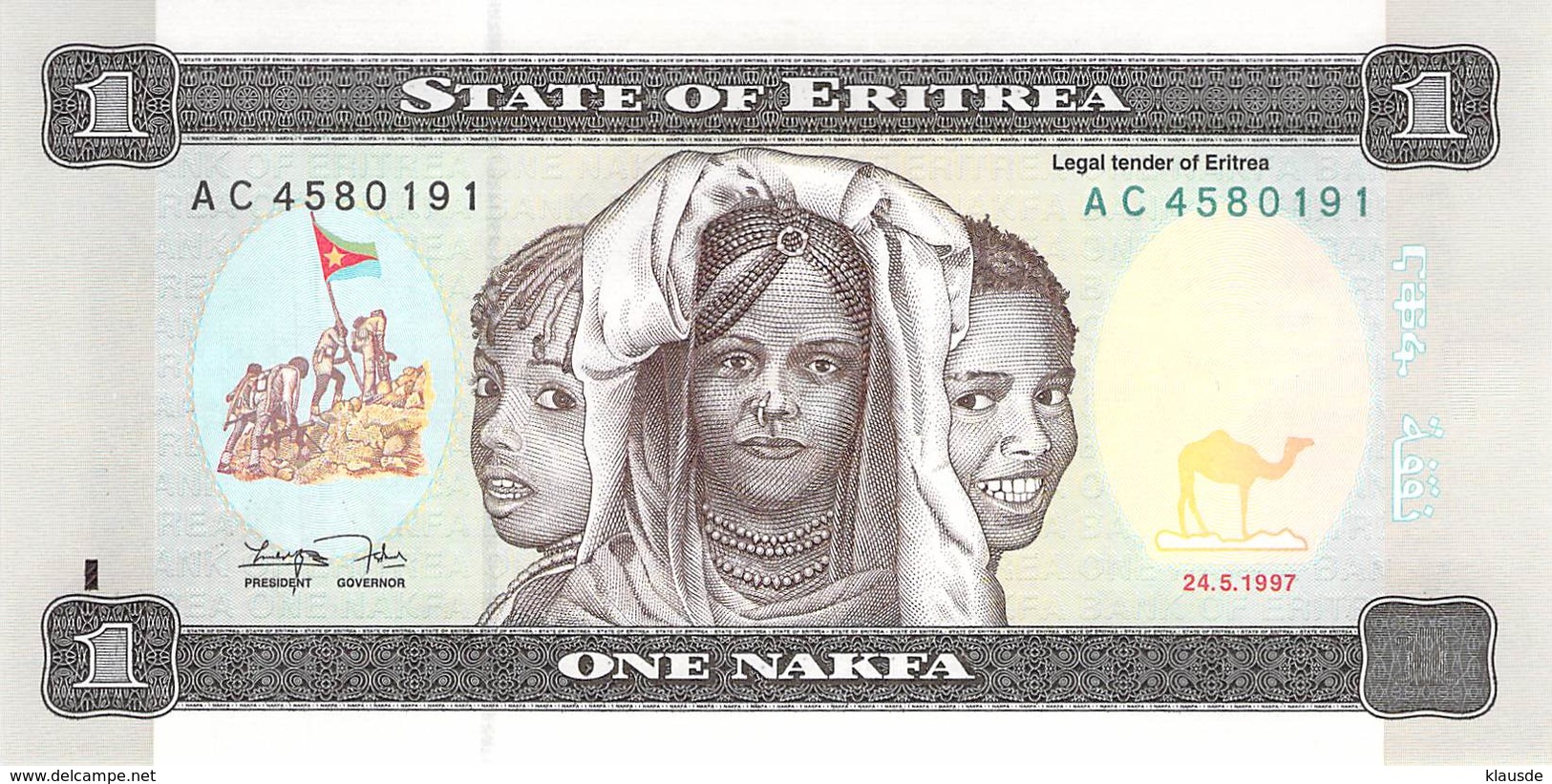One Nakfa Eritrea 1997 UNC - Eritrea