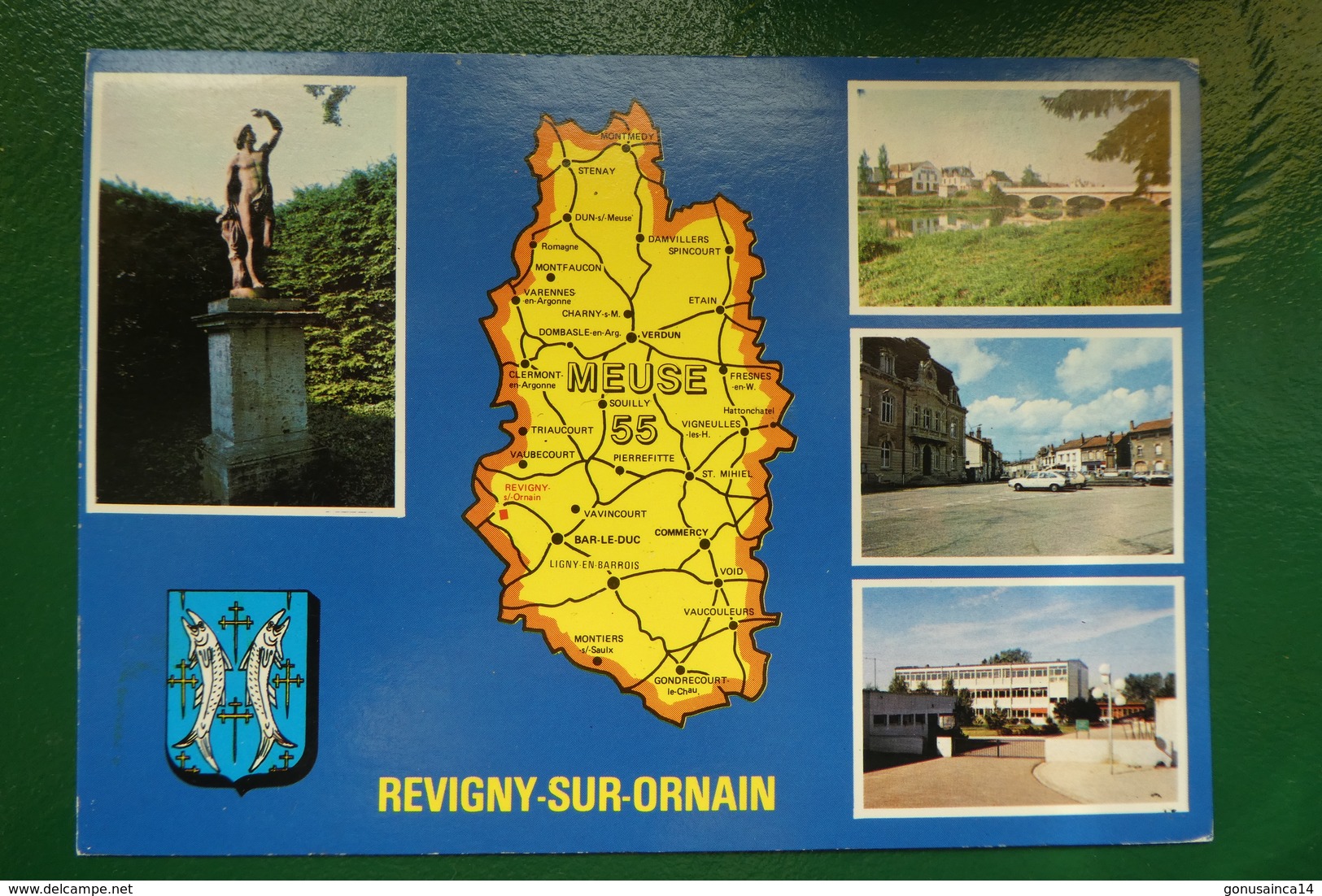 MEUSE CARTE DEPARTEMENT ECRITE EDITIONS (EUROP PIERRON  SARREGUEMINES )    REVIGNY SUR ORNAIN - Autres & Non Classés