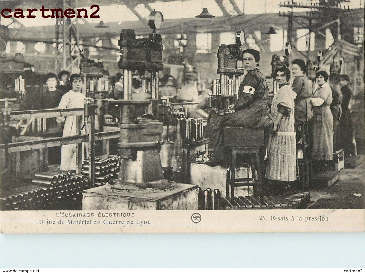 LYON ECLAIRAGE ELECTRIQUE USINE DE MATERIEL DE GUERRE ESSAIS A LA PRESSION EXPOSITION 69 - Altri & Non Classificati