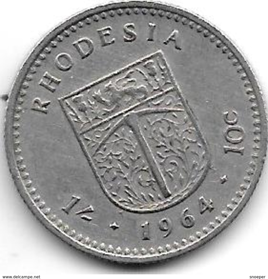 *rhodesia 10 Cents   1964  Km 2  Vf+ - Rhodesia