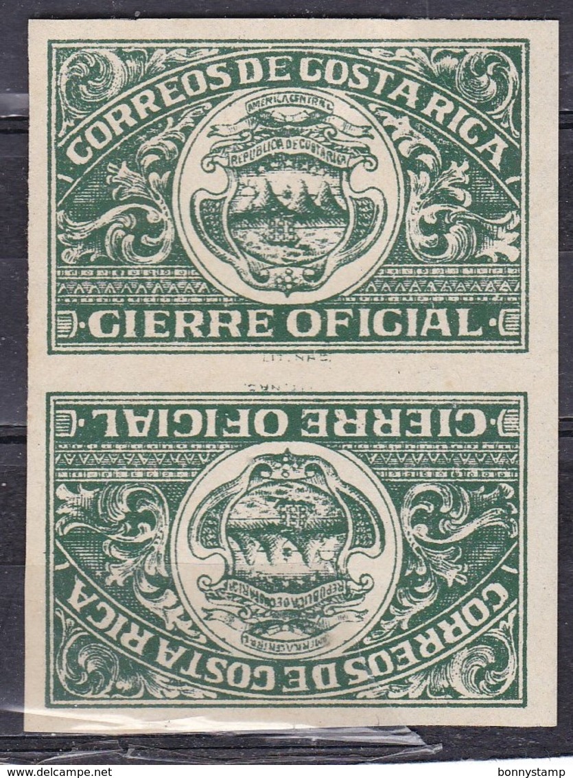 Costa Rica - Gierre Oficial, Imperf. Tete-Beche - MNH** - Costa Rica