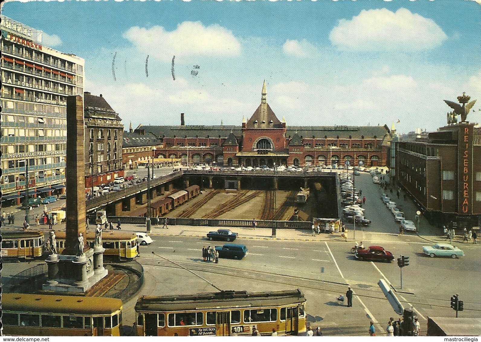 DENMARK  DANIMARCA  KOPENHAGEN  COPENAGHEN  Central Station  Tram  Train  Tramway - Danimarca