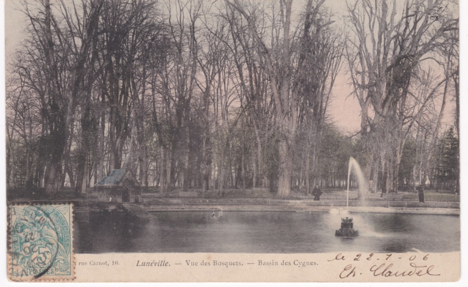 54 Meurthe Et Moselle -  LUNEVILLE - Vue Des Bosquets - Bassin Des Cygnes - 1906 - Luneville