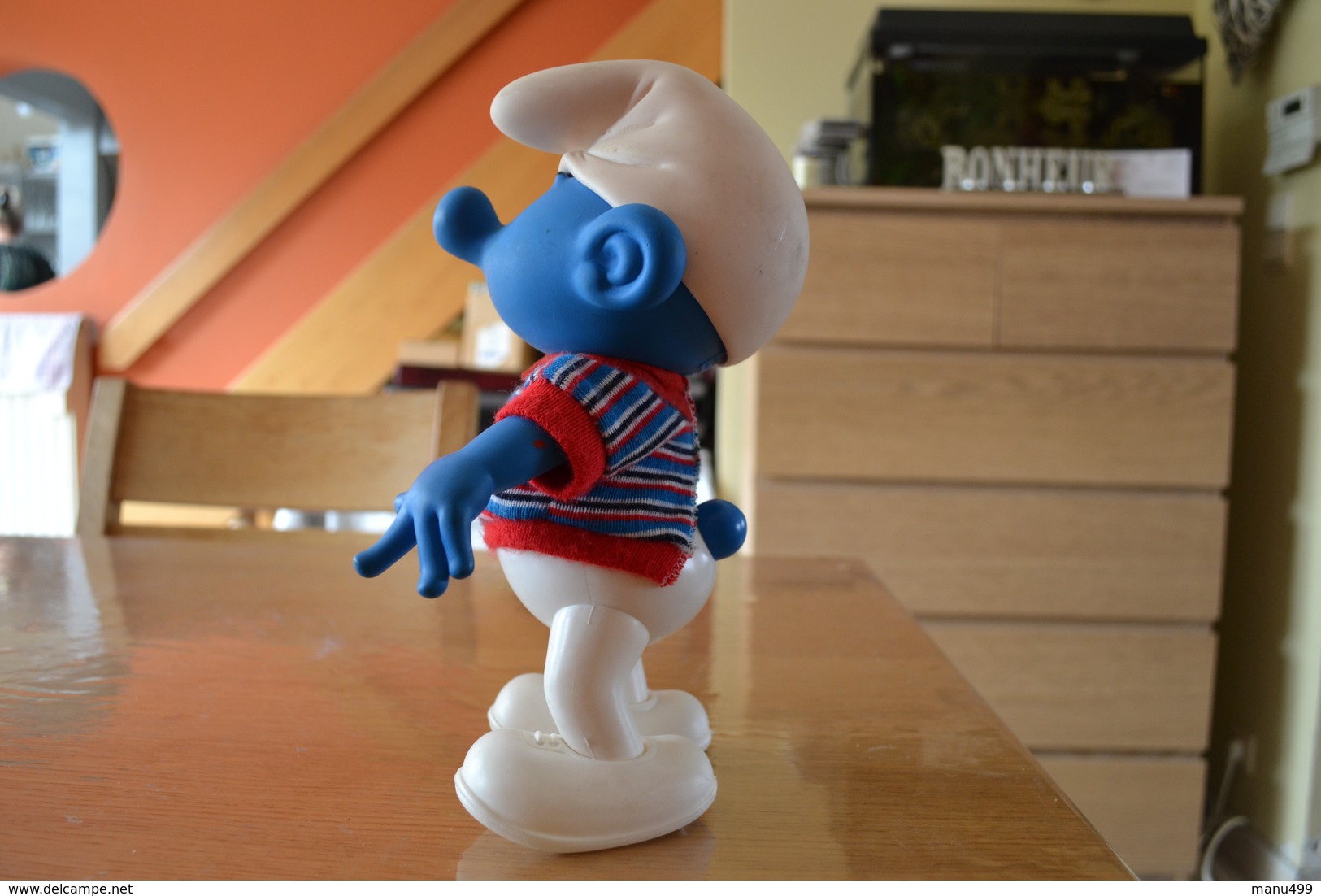 Grande Figurine Schtroumpf Vintage Fiba 1983 - Smurfs