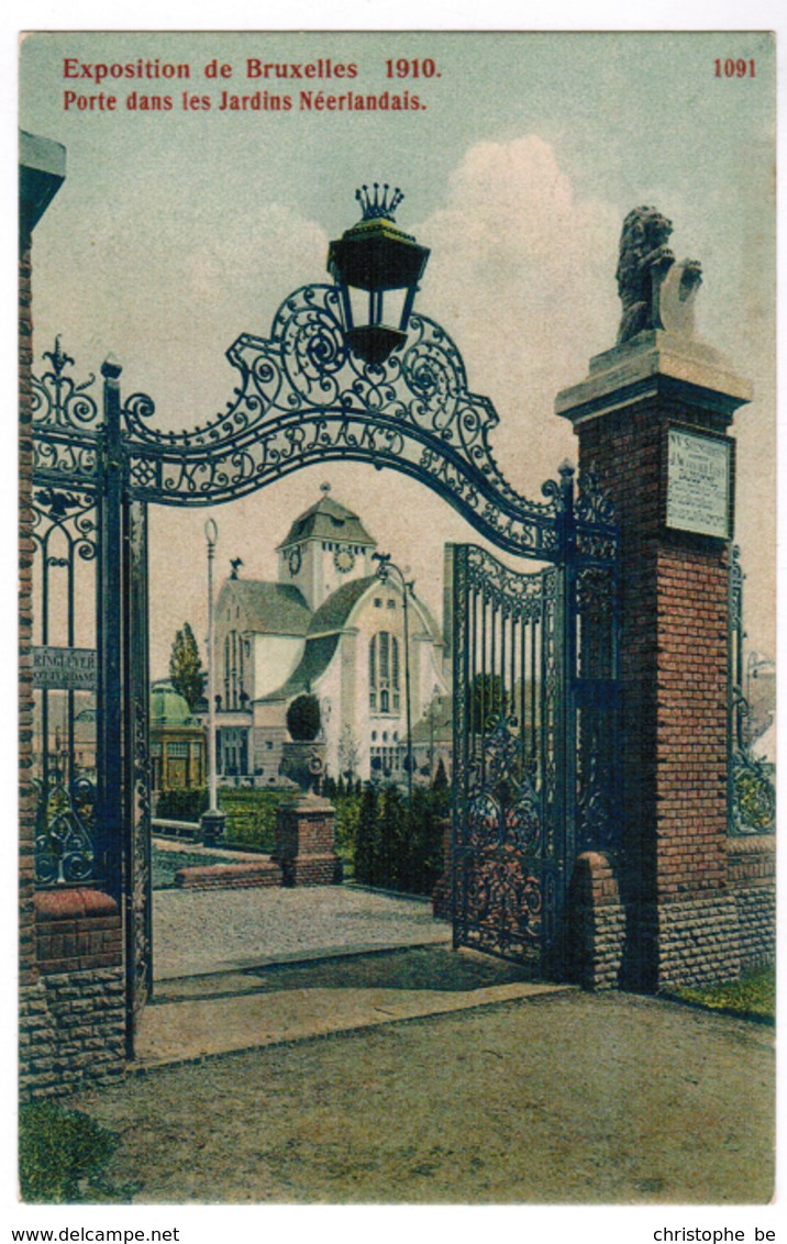 Brussel, Bruxelles, Exposition De 1910, Porte Dans Les Jardins Néerlandais (pk59604) - Expositions Universelles