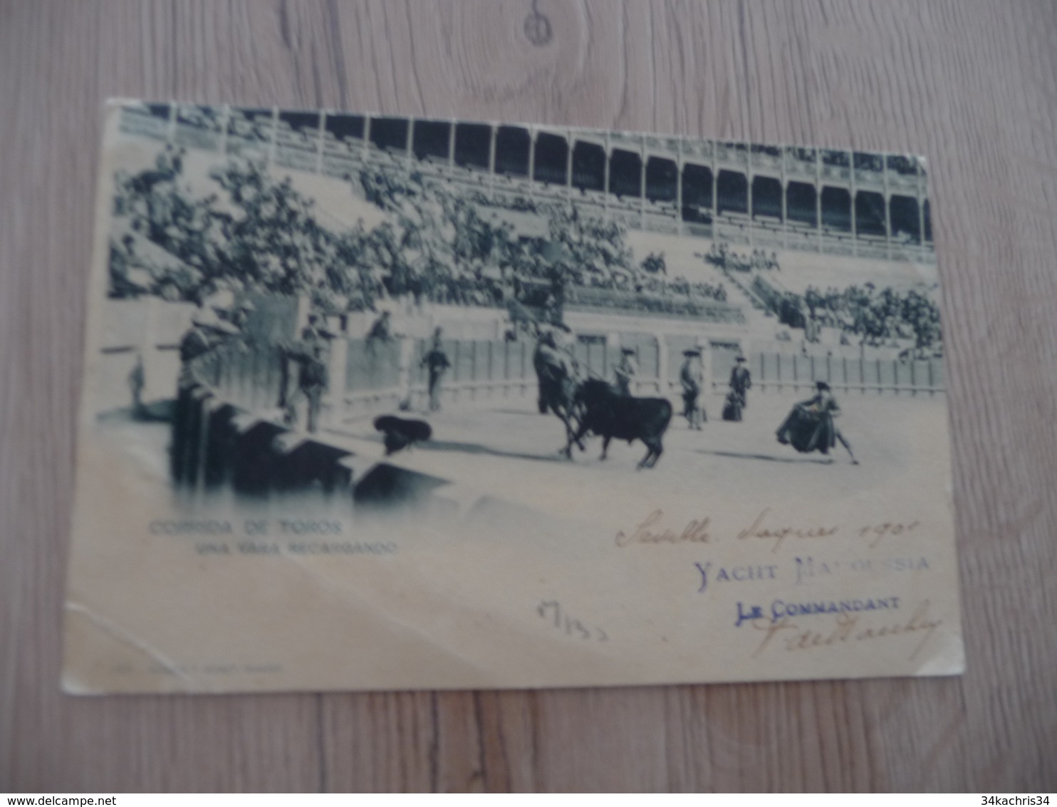 Sur CPA Espagne Espana Corridas De Toros  Litho Précurseur Griffe Blue Yatch Maroussia - Autres & Non Classés