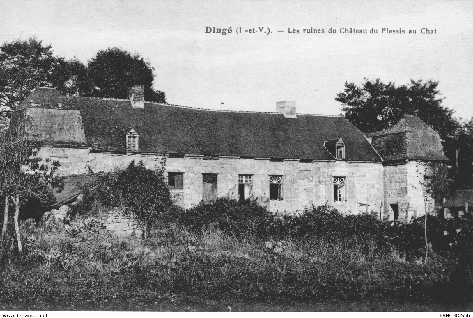 Dingé (35) - Les Ruines Du Château Du Plessis Au Chat. - Autres & Non Classés