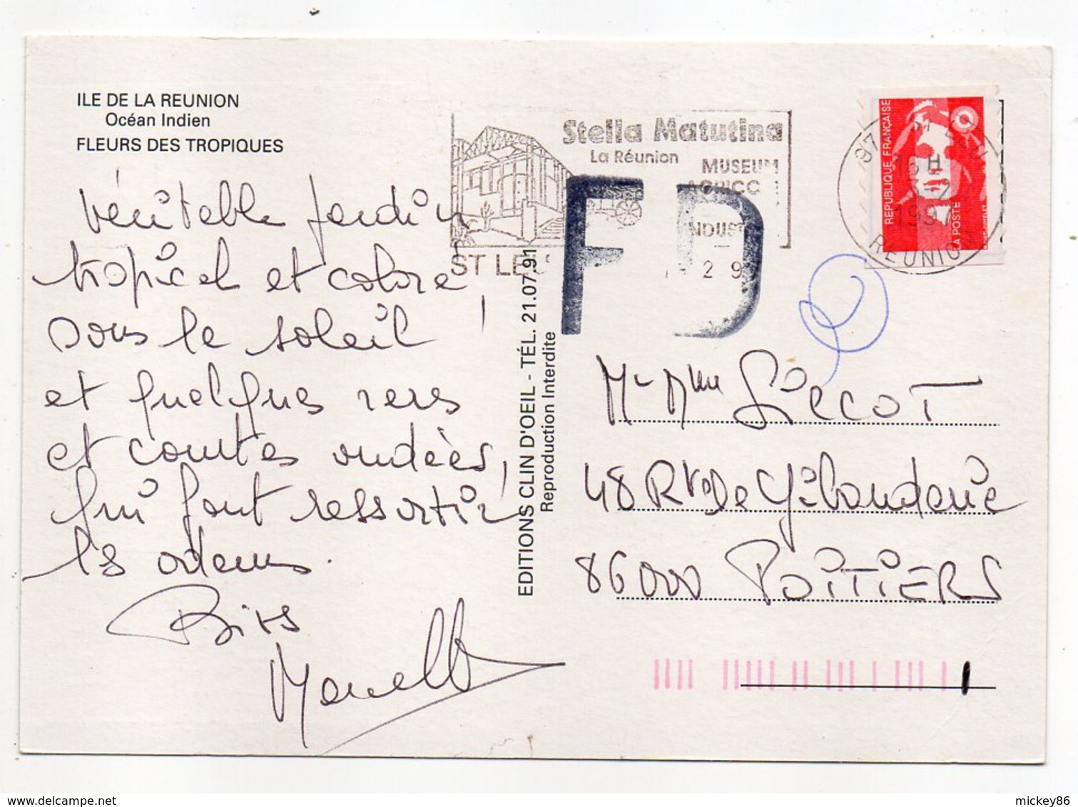 Réunion---1997 -- Fleurs De La Réunion ( Orchidées.....) ...........à Saisir - Autres & Non Classés