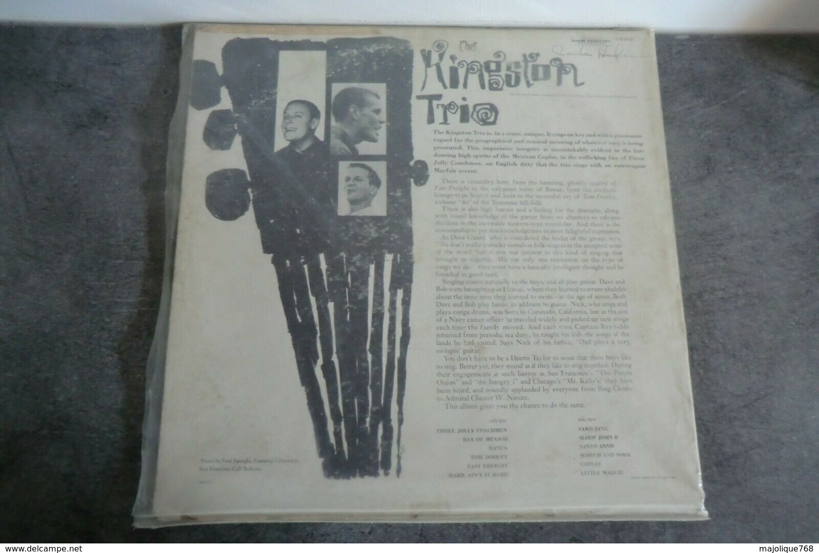 Disque - The Kingston Trio - Capitol T 996 - 1958 - US - Country & Folk