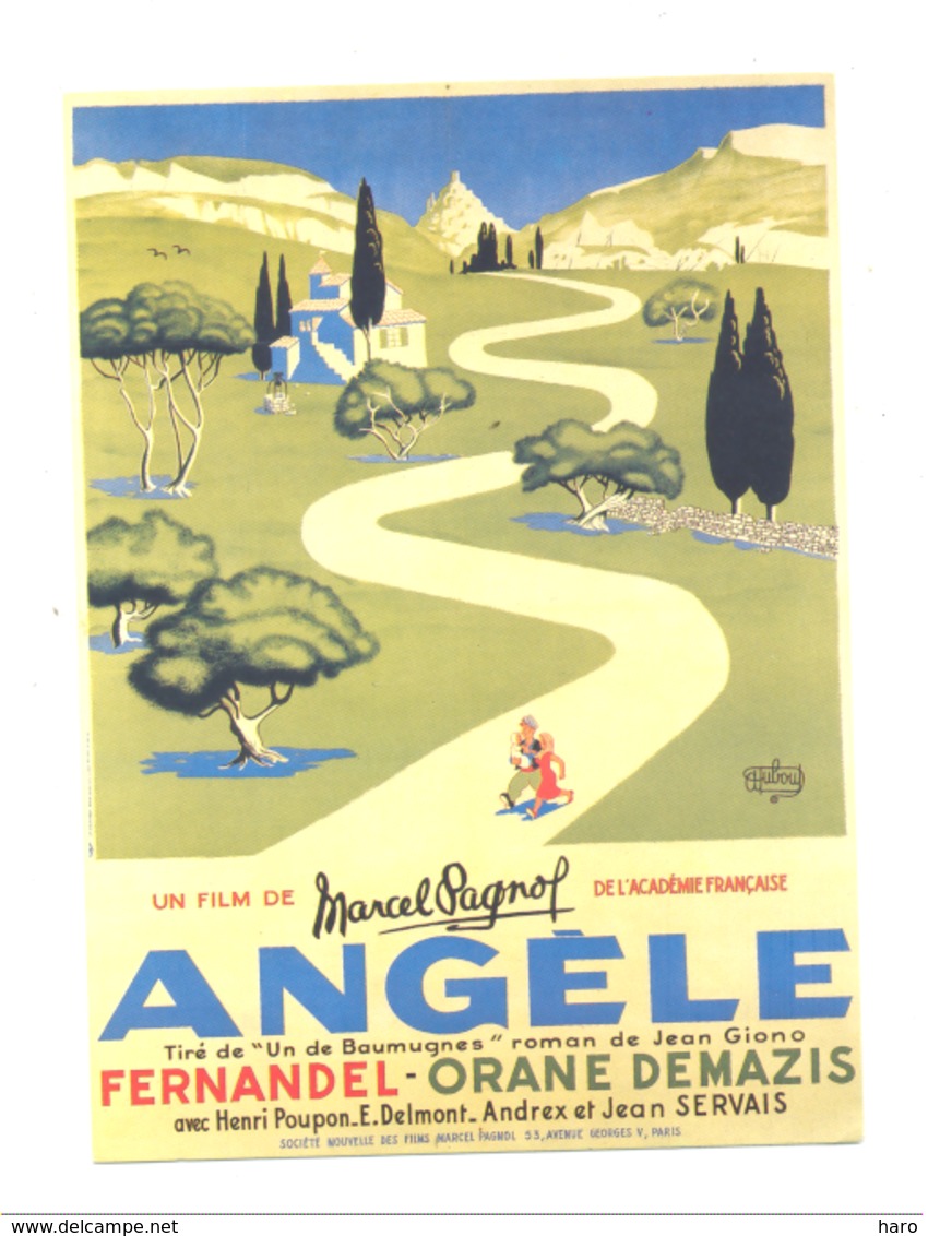 Reproduction D'une Affiche De Cinéma - " Angèle " Film De Marcel Pagnol Avec Fernandel (van 2) - Posters On Cards