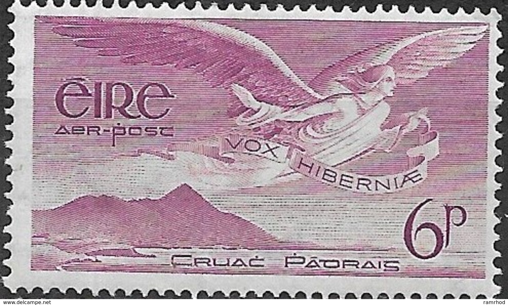 IRELAND 1948 Air. Inscr 'VOX HIBERNIAE -  6d. Over Croagh Patrick' MNH - Poste Aérienne