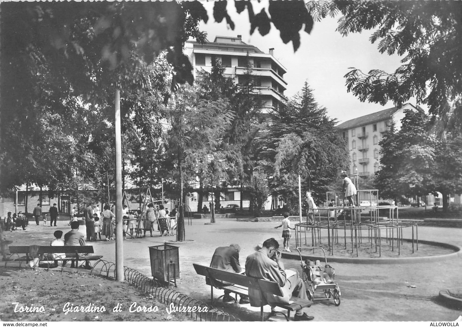 3809 " TORINO-GIARDINO DI CORSO SVIZZERA "ANIMATA CART. POST. OR. NON SPED. - Parchi & Giardini