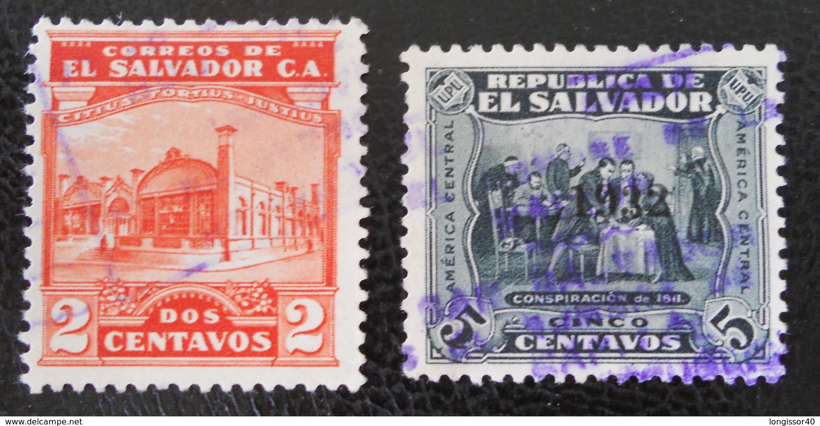 SERIE COURATE 1924/26 - OBLITERES - YT 450 + 452 - Salvador