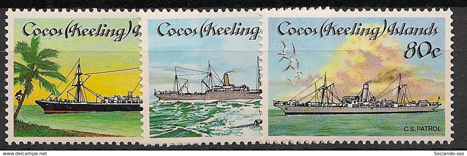 Cocos - 1985 - N°Yv. 128 à 130 - Bateaux - Neuf Luxe ** / MNH / Postfrisch - Barche