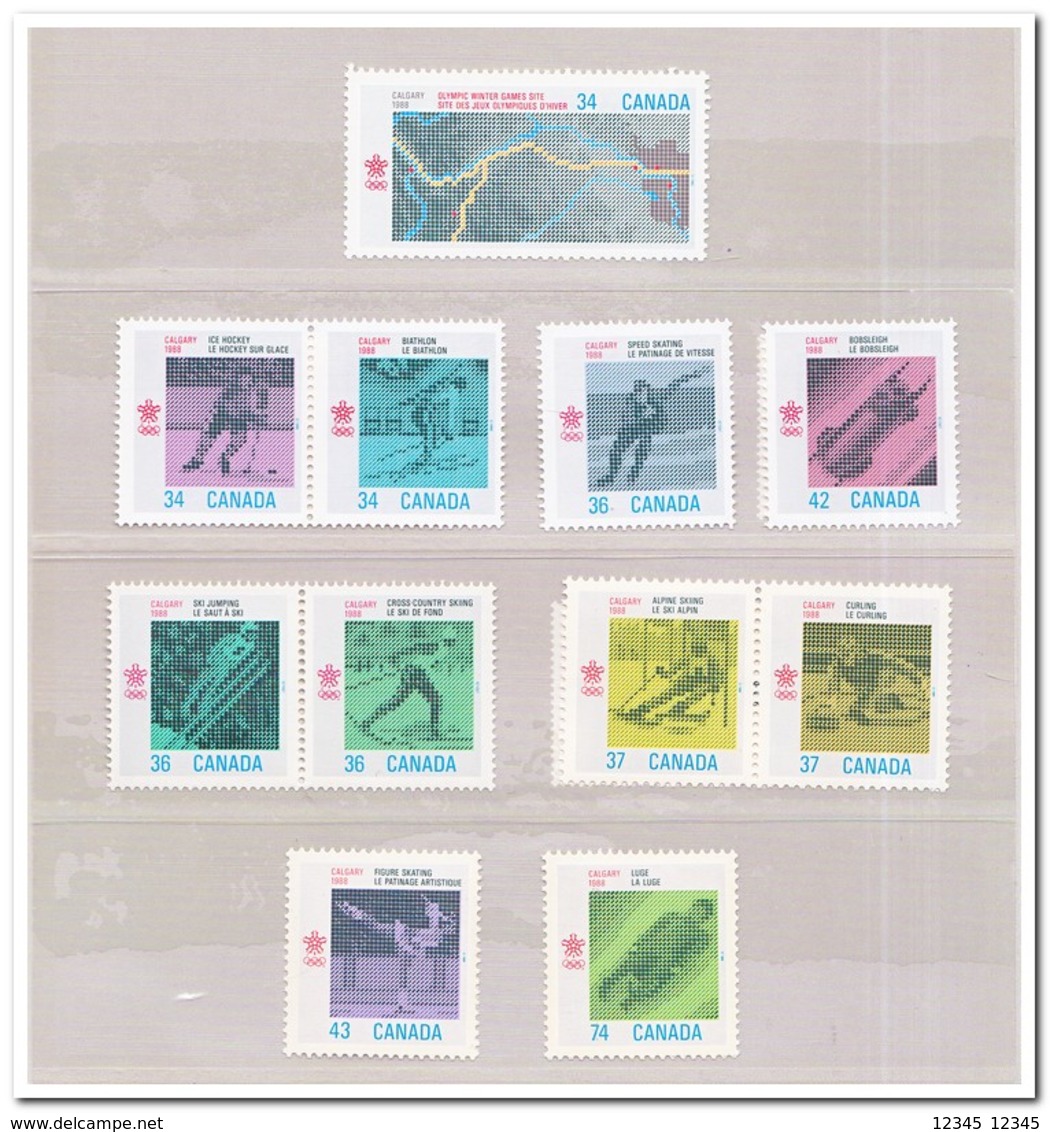 Canada 1986-1988, Postfris MNH, Olympic Winter Games ( In Spec. Map About Designing ) - Ongebruikt