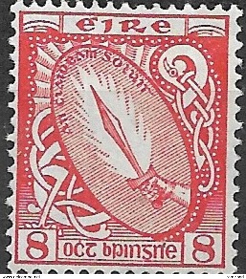 IRELAND 1922 Sword Of Light - 8d - Red MNH - Nuovi